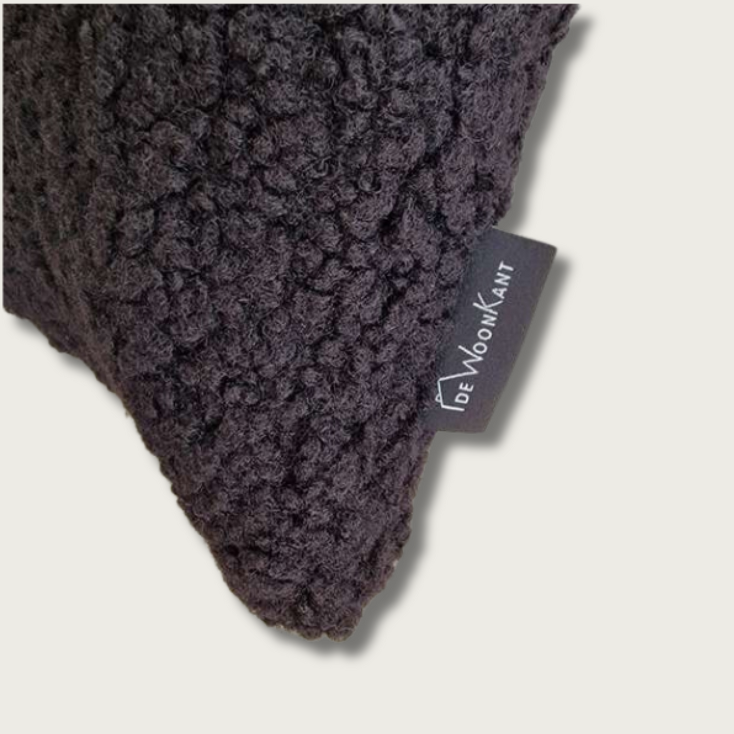 Kussenhoes Teddy Zwart 60x40