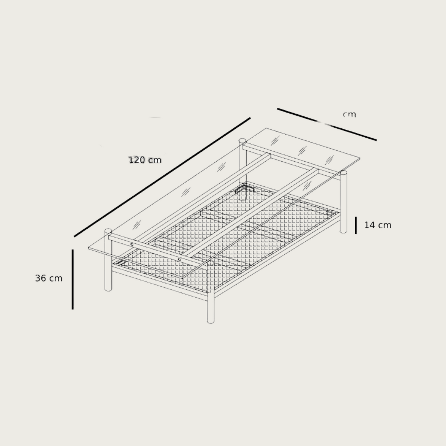 Neo - natural oak cofee table w. glassplate