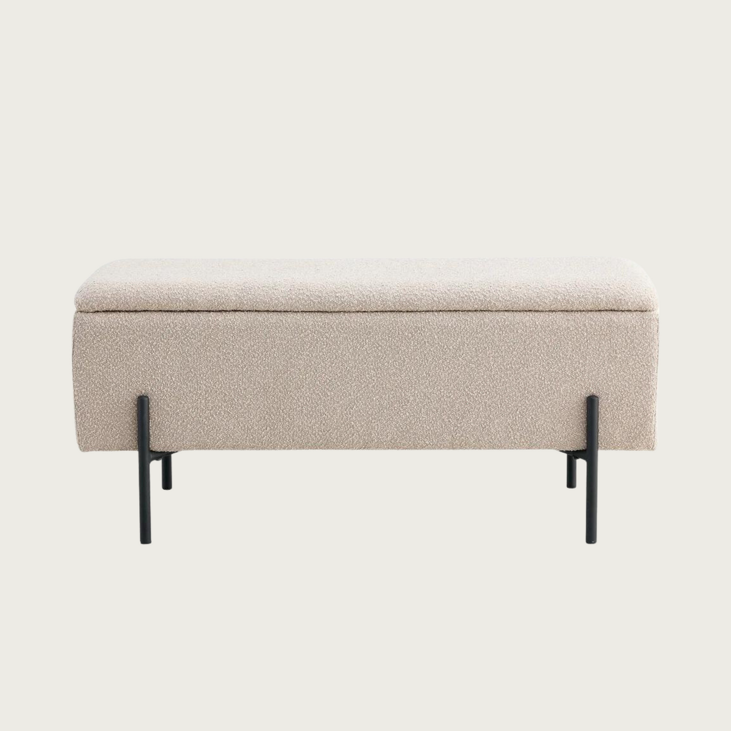 Bench bouclé with storage