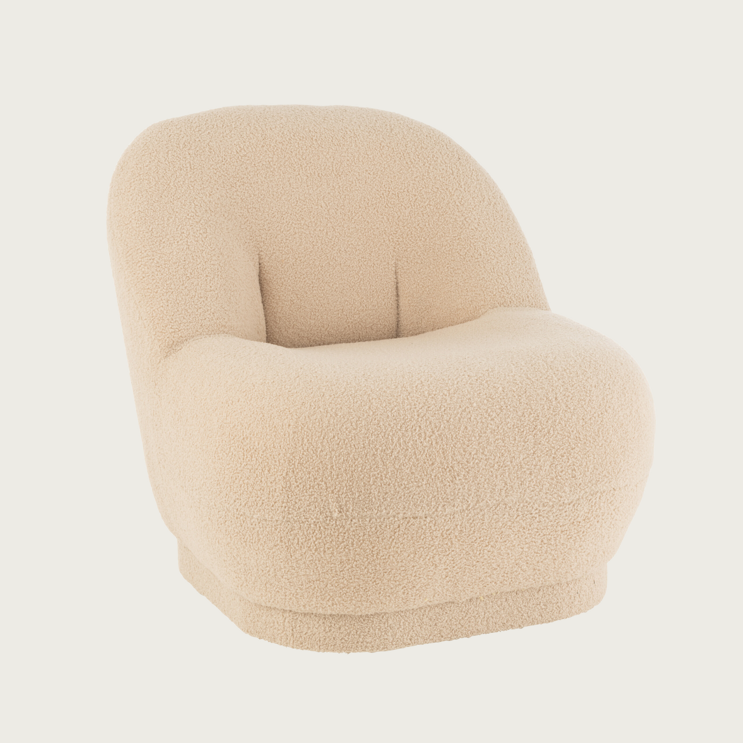Stool Teddy Velvet Beige