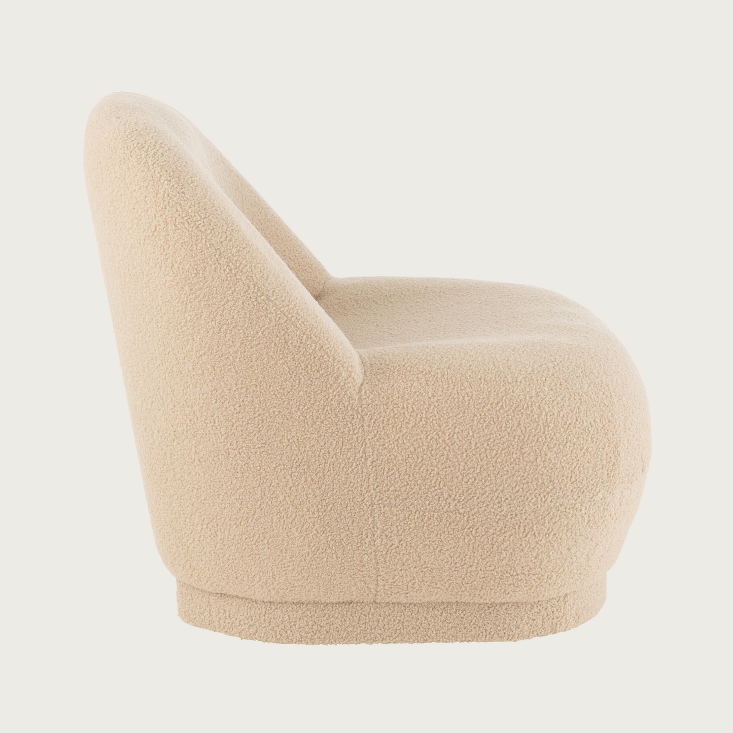 Stool Teddy Velvet Beige