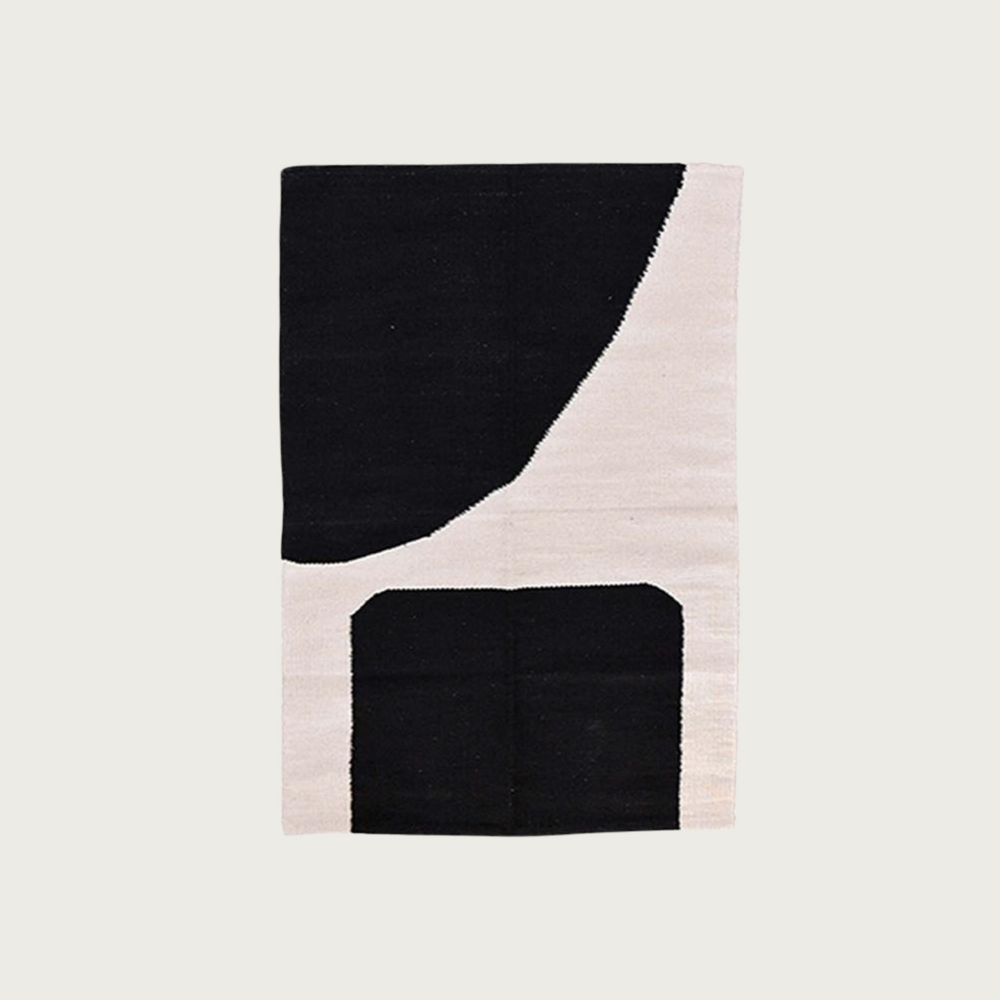 Rug Bloop Black Cotton 120X170cm