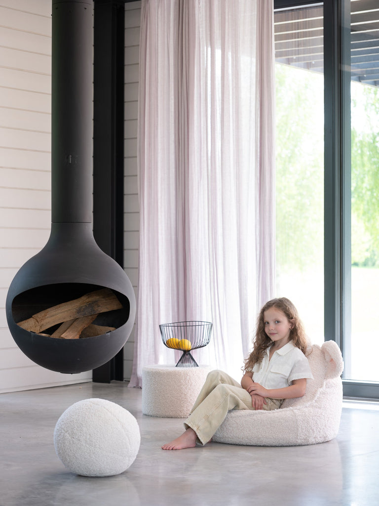 Cream White Ball Cushion