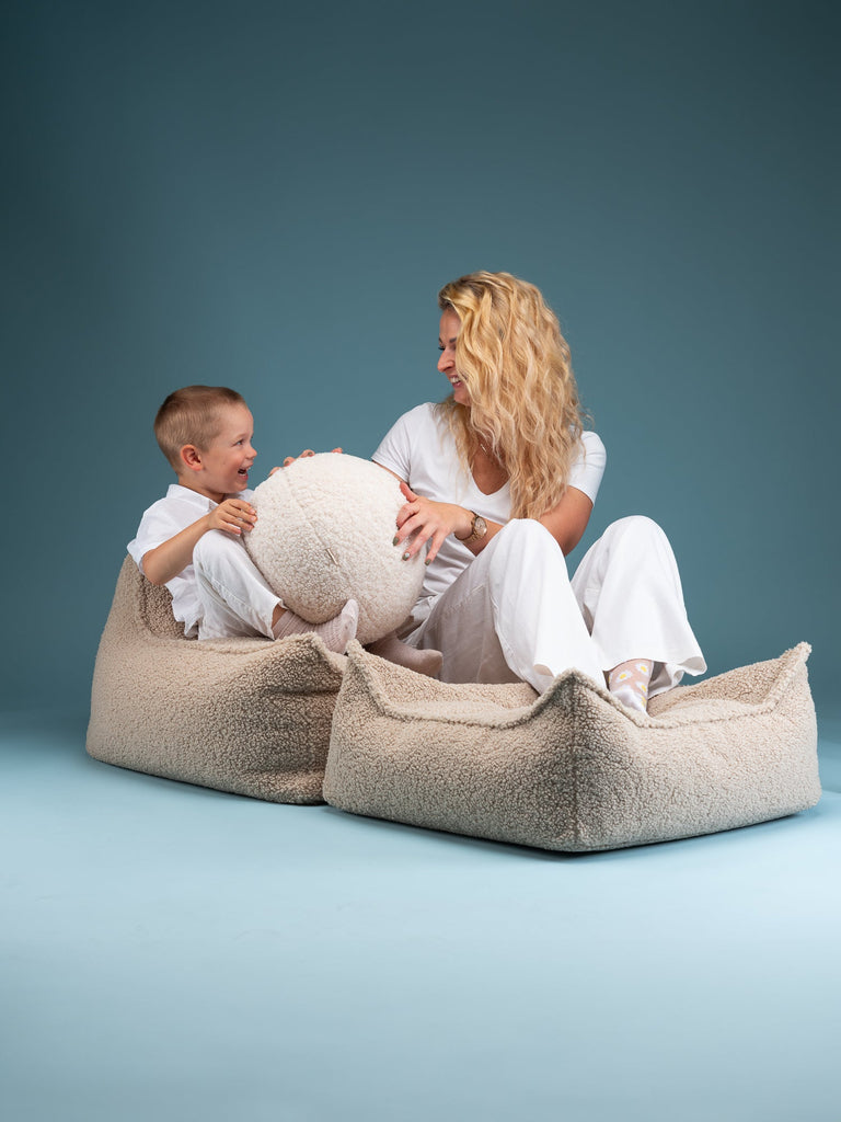 Cream White Ball Cushion
