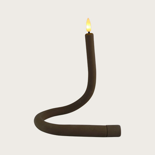 Flexibele ledkaars bruin