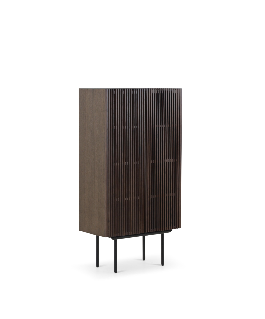 Louvre highboard - smoke oak
