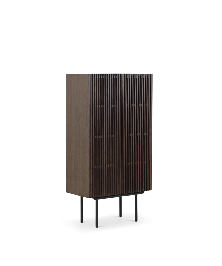Louvre highboard - smoke oak