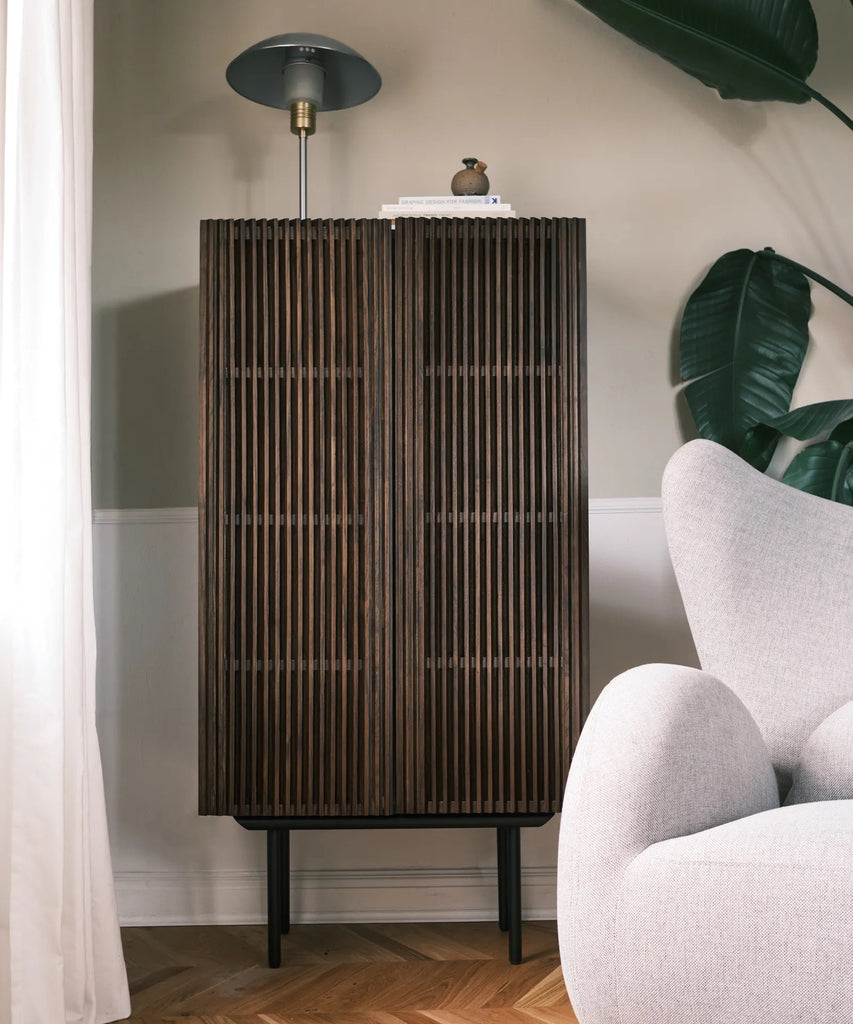 Louvre highboard - smoke oak