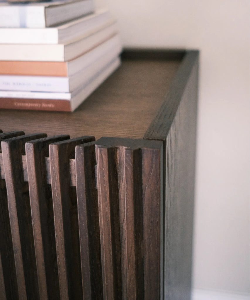 Louvre highboard - smoke oak