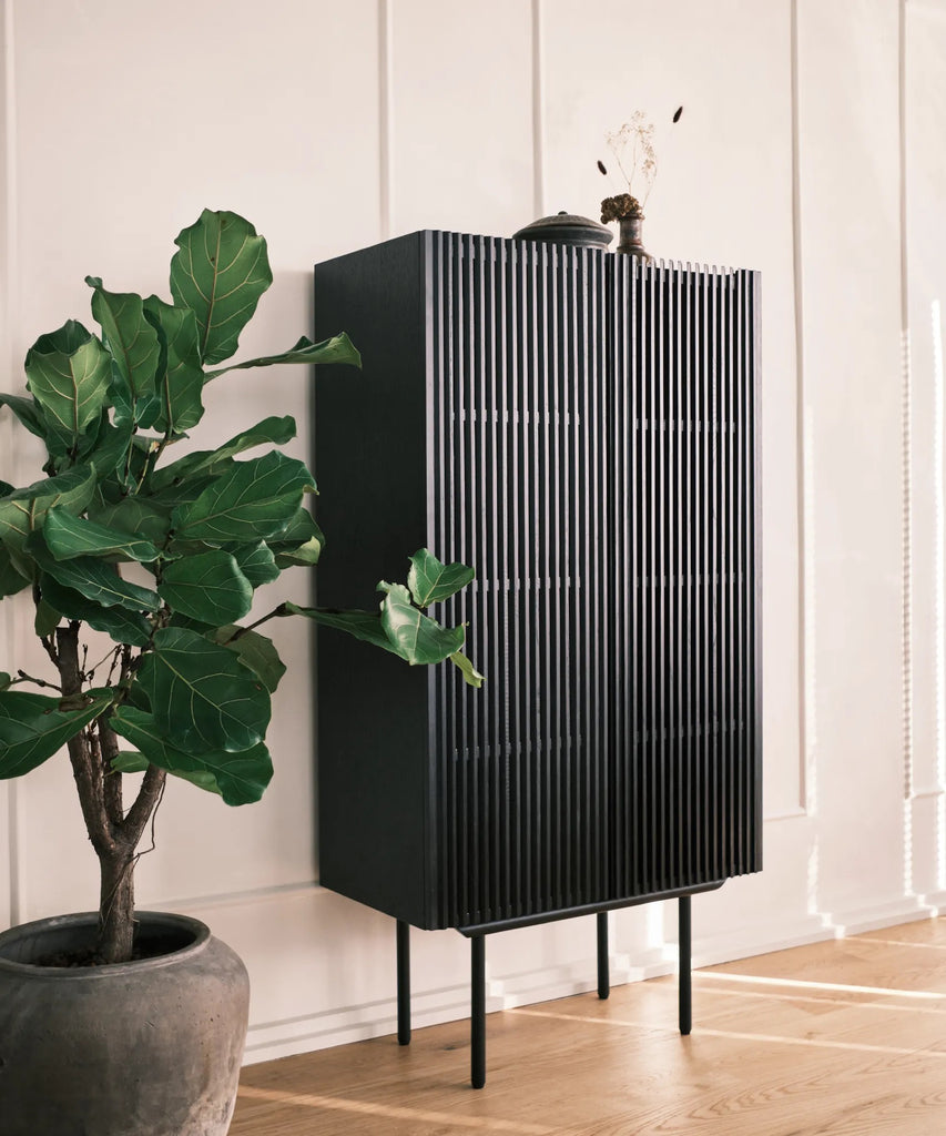 Louvre highboard - smoke oak