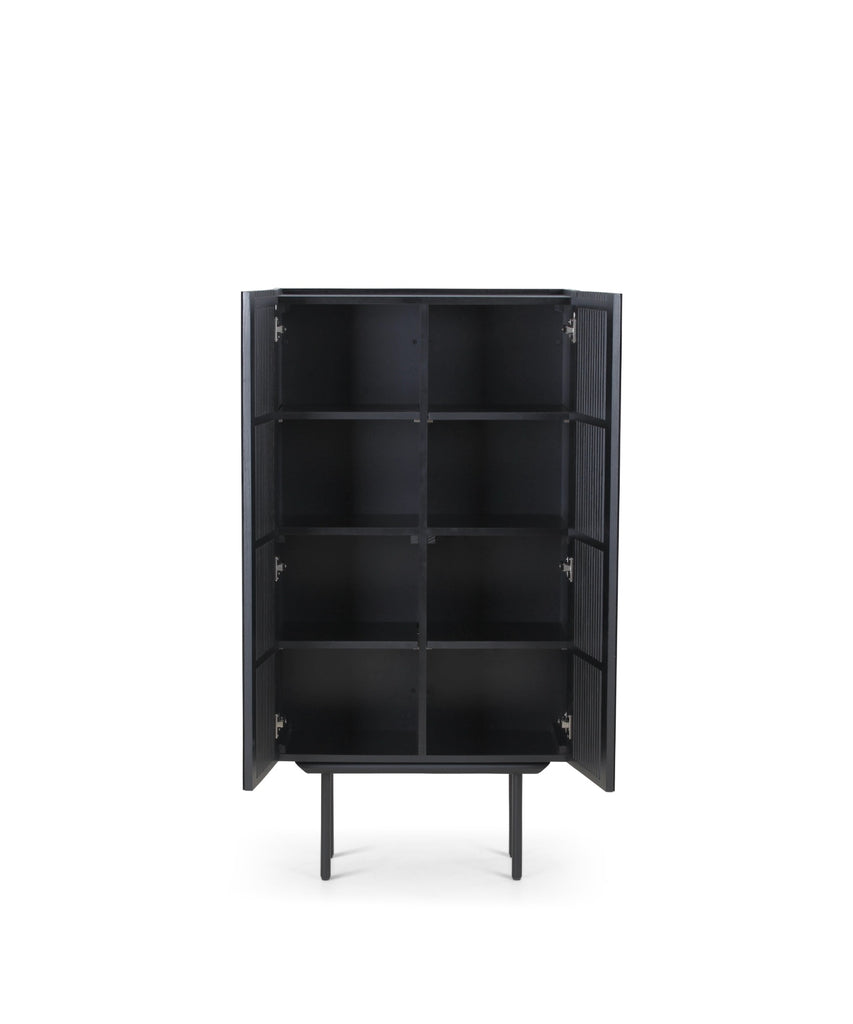 Louvre highboard - black oak