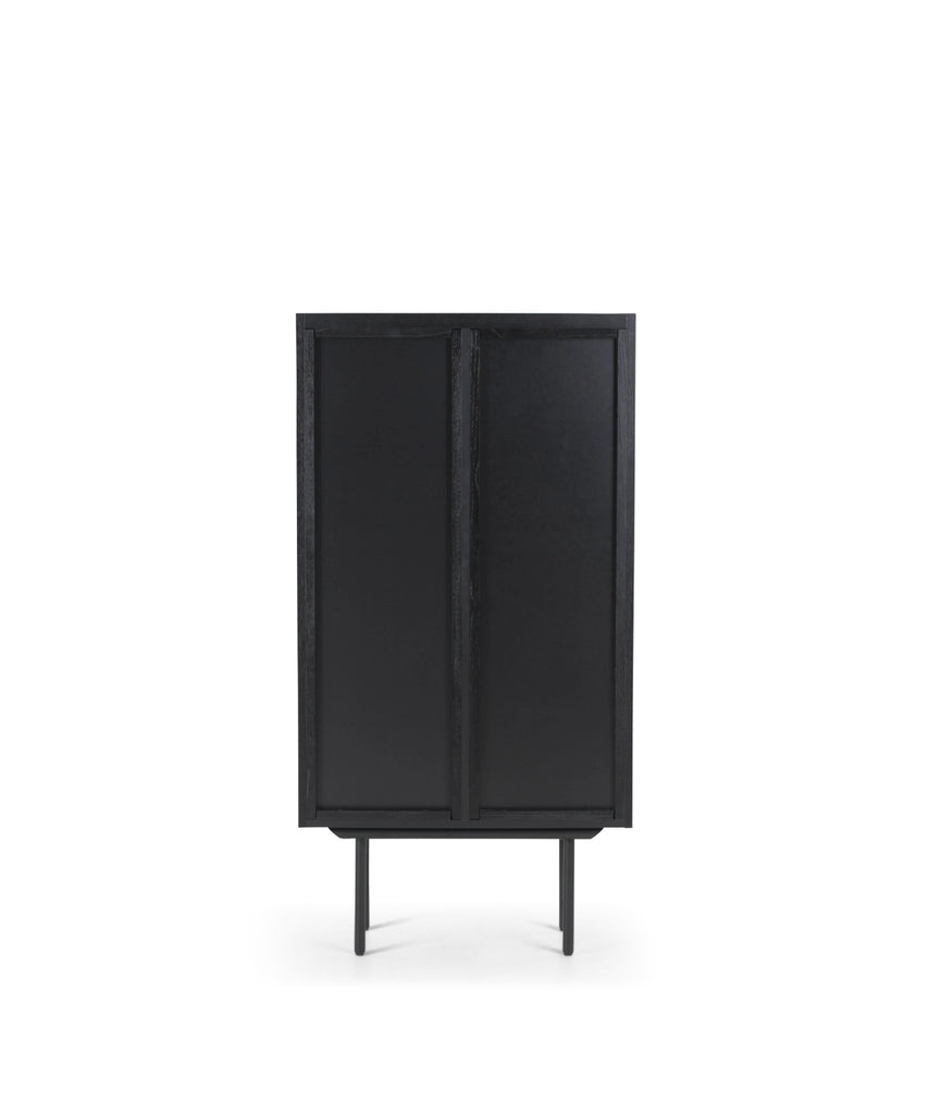 Louvre highboard - black oak