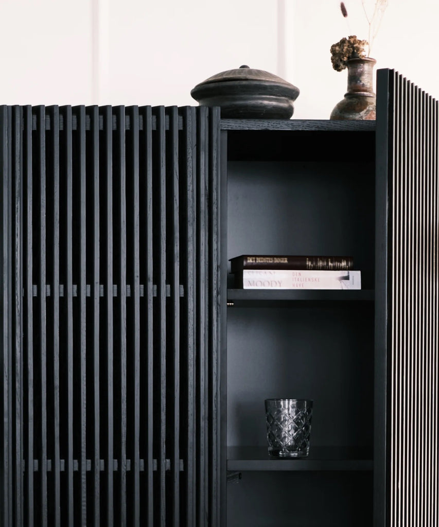 Louvre highboard - black oak