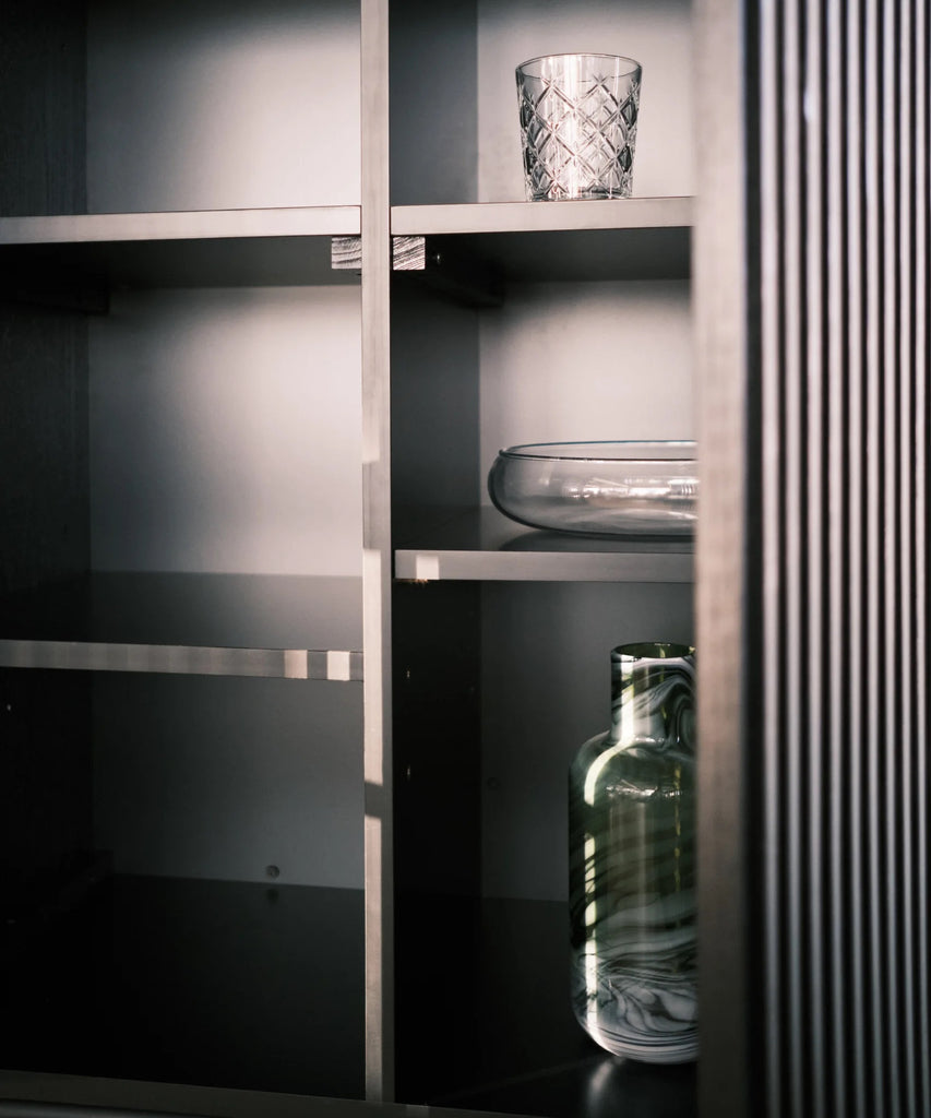 Louvre highboard - black oak