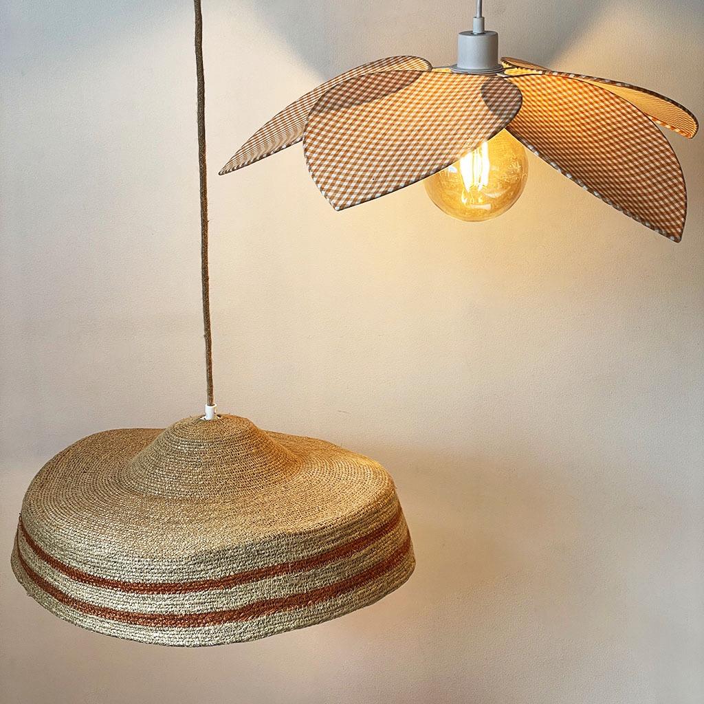 Hanging lamp Checkered Beige