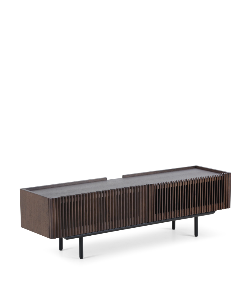 Louvre tv unit - smoke oak