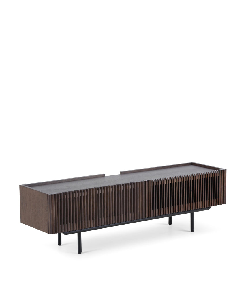 Louvre tv unit - smoke oak