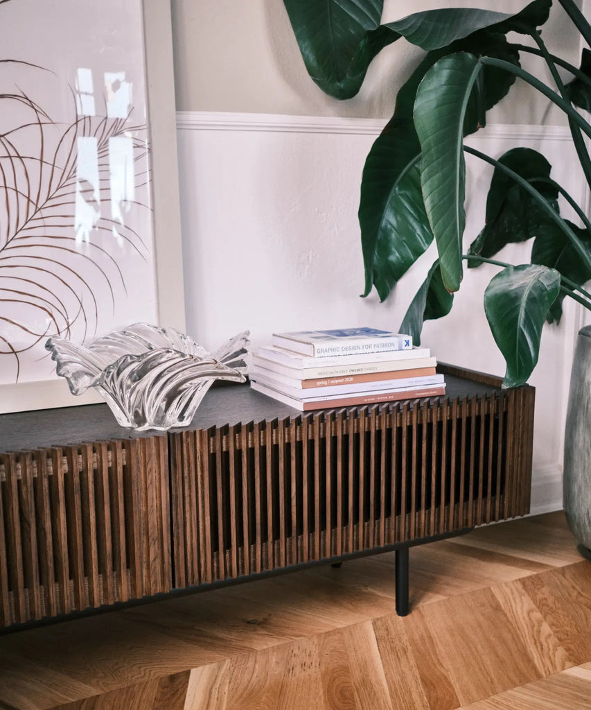 Louvre tv unit - smoke oak