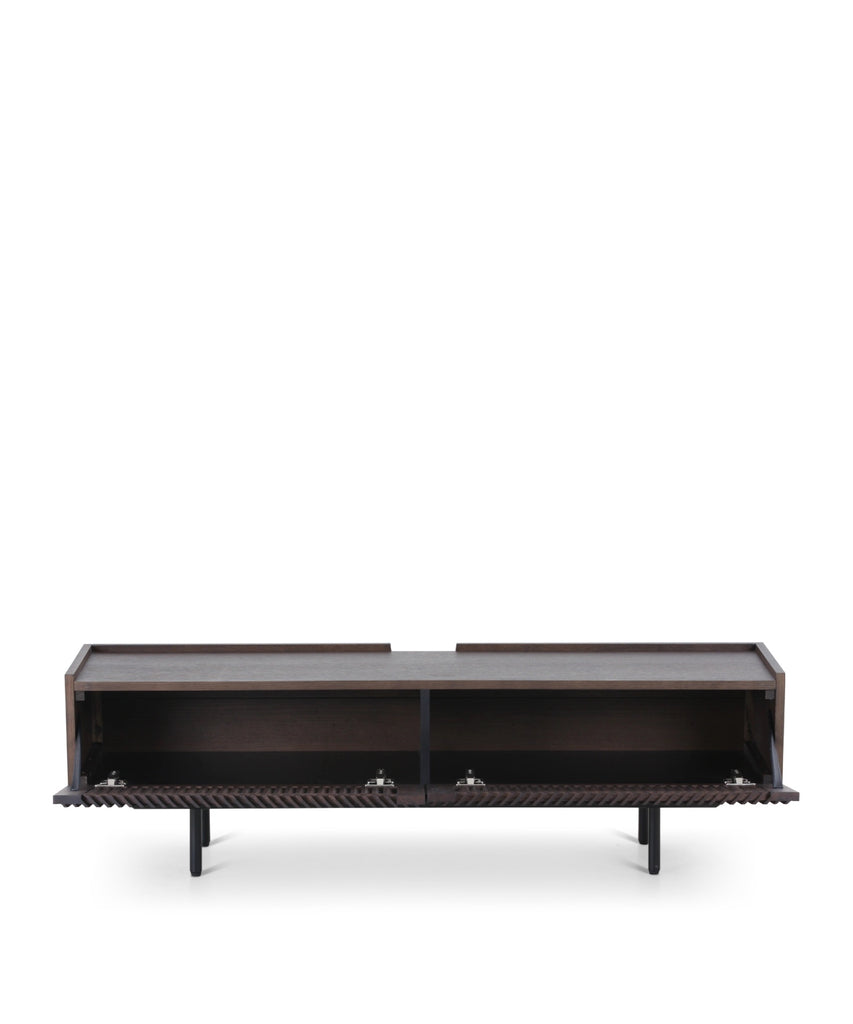 Louvre tv unit - smoke oak