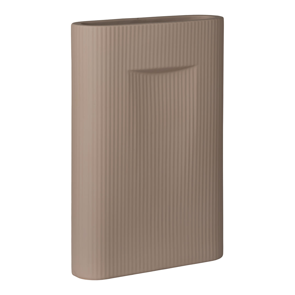 Vase in ceramic brown