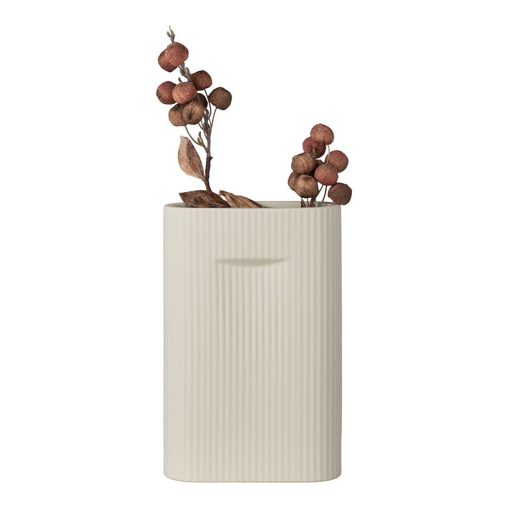 Vase in ceramic grey