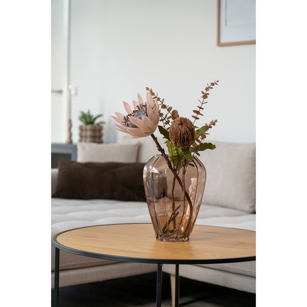 Vase in glass brown