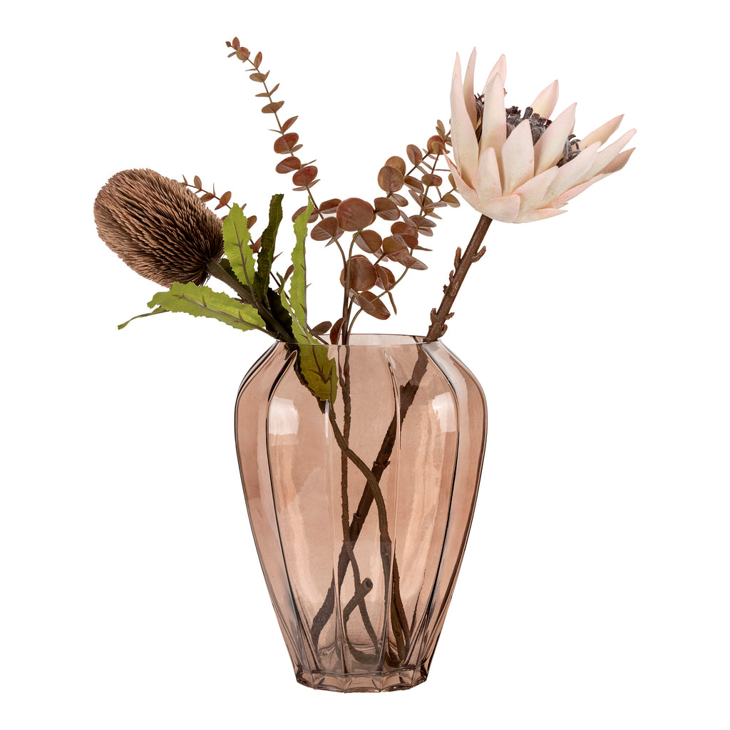 Vase in glass brown