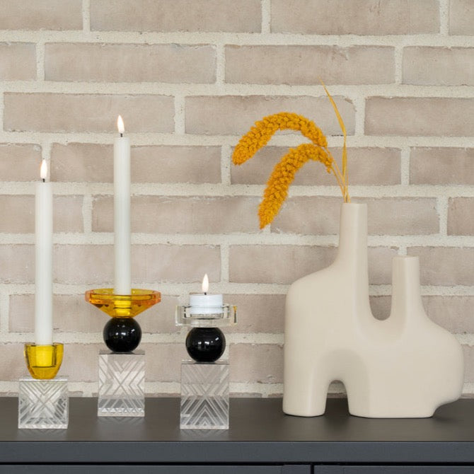 Vase in sand ceramic