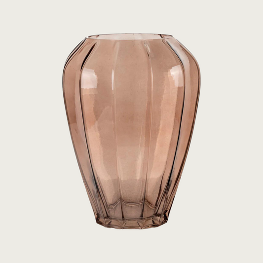 Vase in glass brown