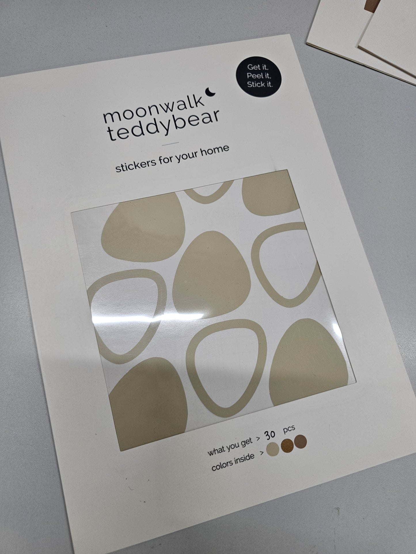 Muursticker - pebbles - beige