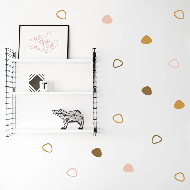 Muursticker - pebbles - beige